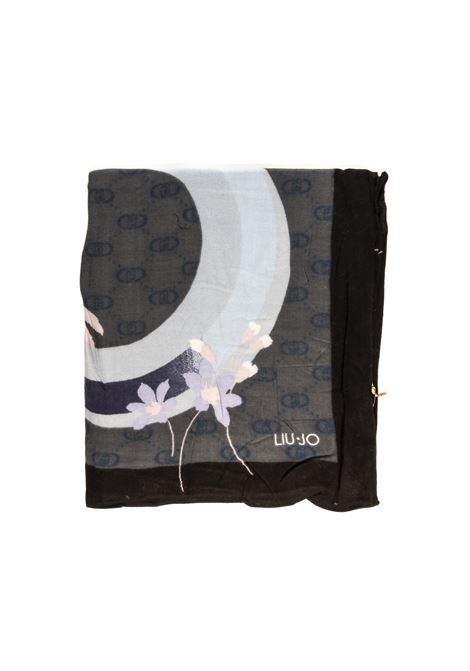 foulard nero LIU JO | 2F4097T0300FLOWERYLOGO-22222